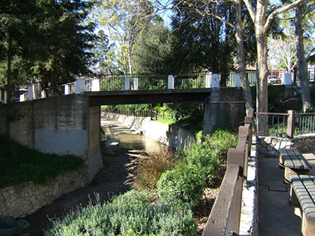 Creek running West from Mission